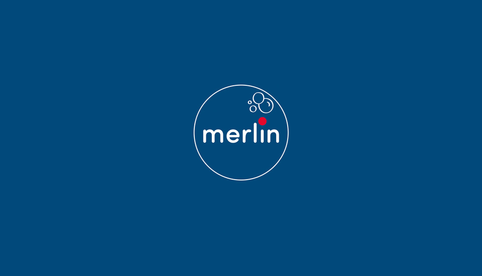 le logo de Merlin, prêt-à-frotter écologique